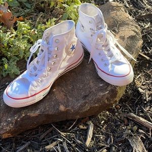 White High Top Converse All Stars